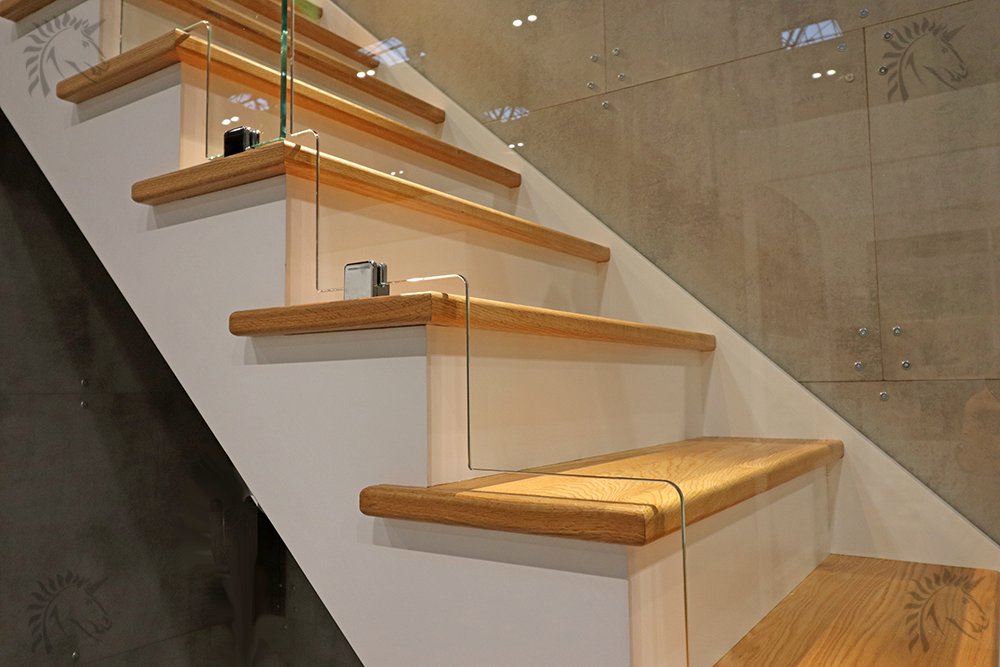 dallas staircase stepped glass detail