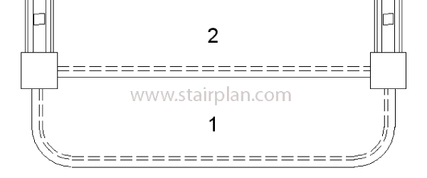 Entry steps to staircases bullnose curtail double curtails