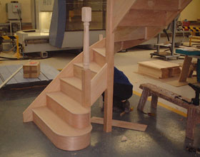 Entry steps to staircases bullnose curtail double curtails