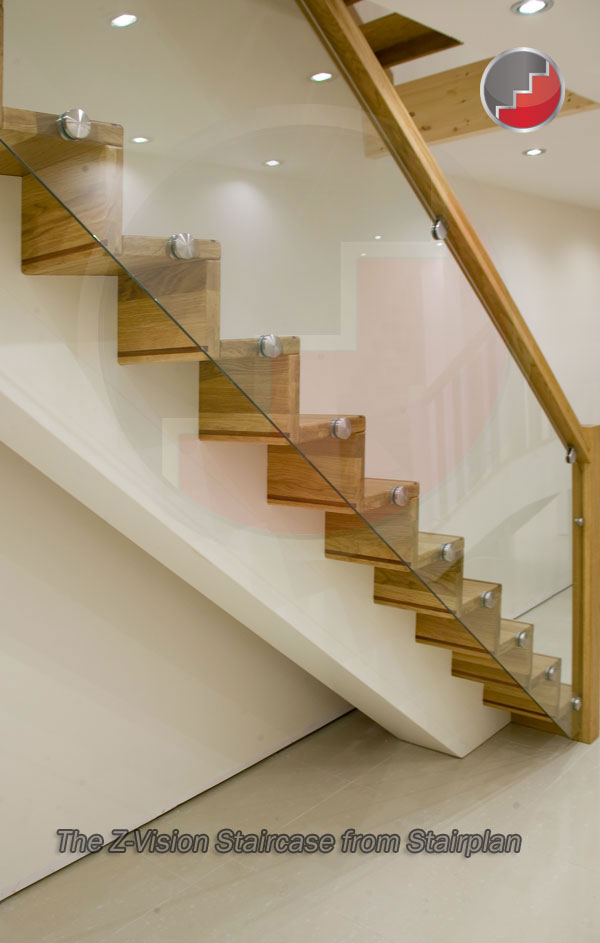 glass stairs detail