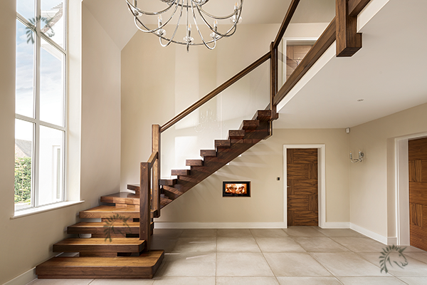 Black Walnut X Vision feature staircase