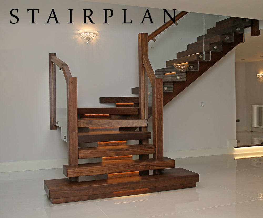 Black walnut feature staircases 2016