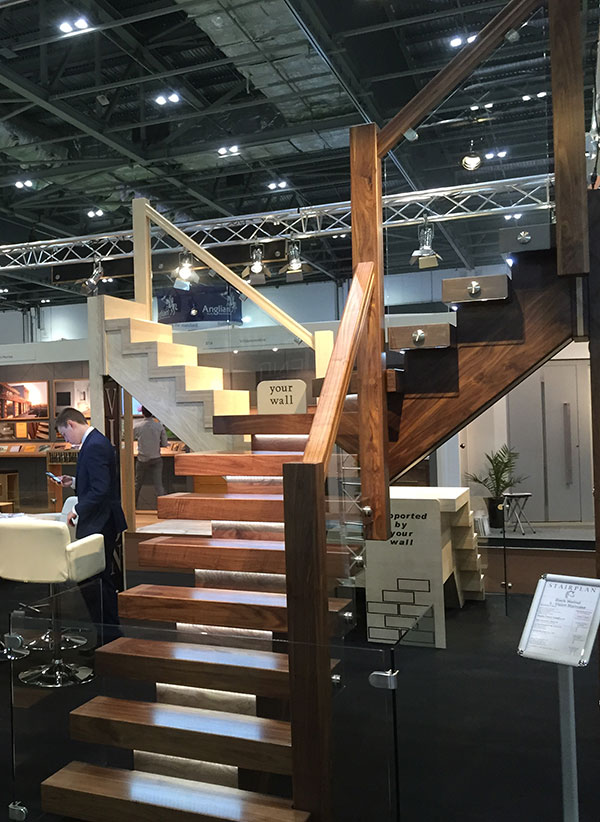 Black Walnut X-Vision Staircase at the London Grand Designs Live 