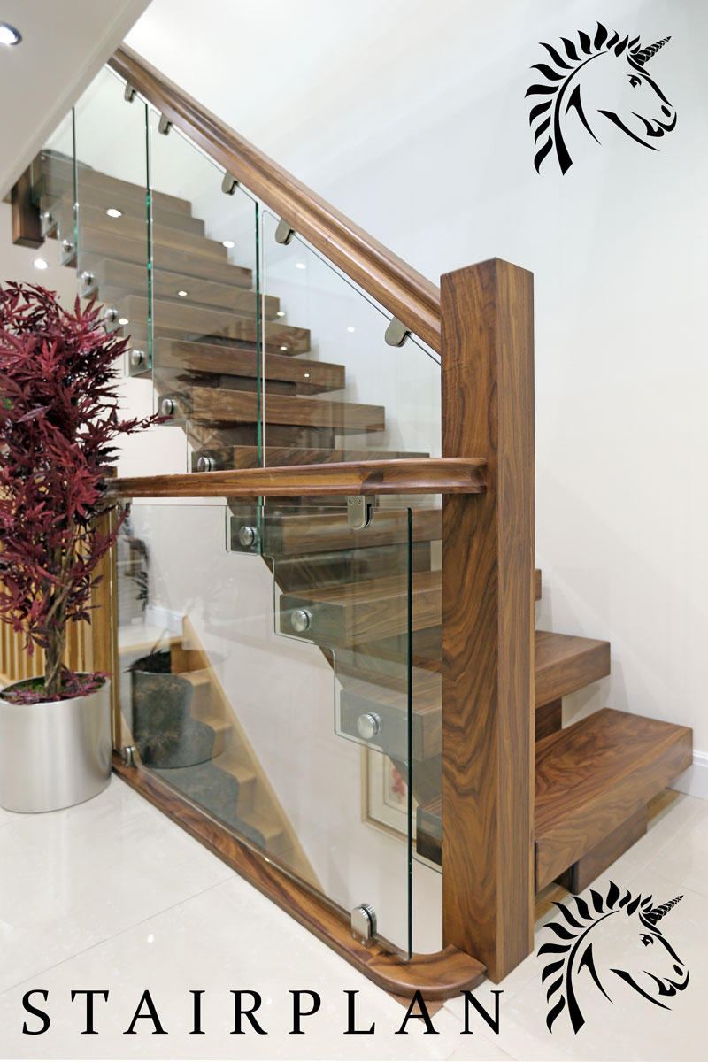 Walnut Staircases X-Vision design