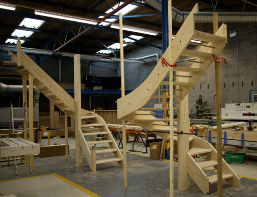 Beech Openplan Winder Staircases