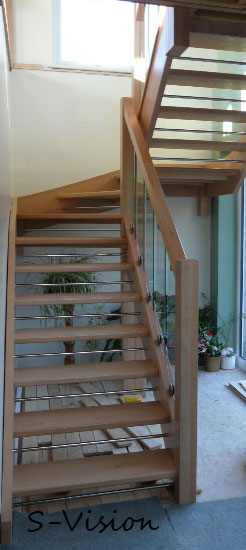 Openplan staircase with s-vision