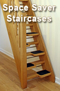 Compact space saving loft staircases