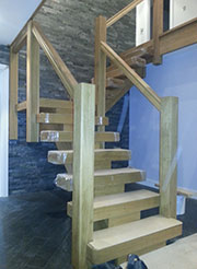 open plan oak x-vision staircase