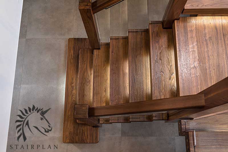 Black walnut stair treads